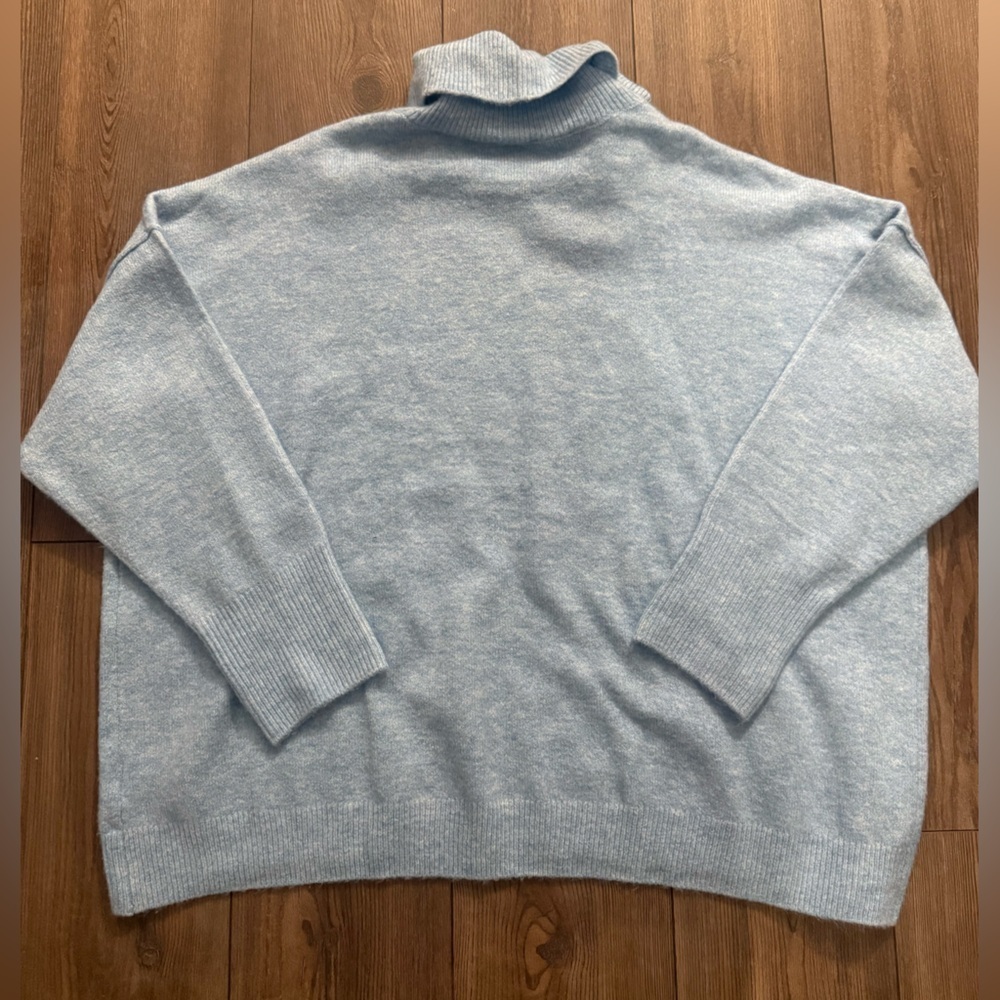 Vince Camuto Light Blue Turtleneck Sweater XXL Soft Knit Cozy Pullover - Picture 4 of 4
